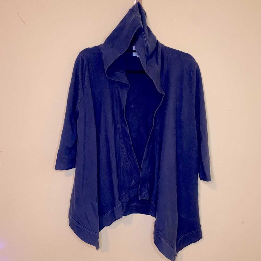 Banana Republic Navy Blue Women’s Hooded Open Front Cardigan Size Small
